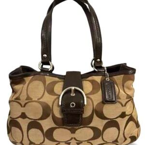 Coach Brown Signature Tote Bag
